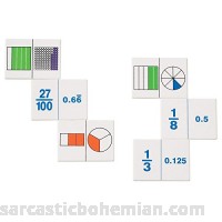 hand2mind Plastic Fraction and Decimal Dominoes Game Math Manipulative Tiles Set of 30